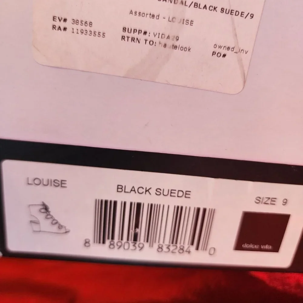 Used Dolce Vita Women's Louise Black Suede Heels‎ Size 9